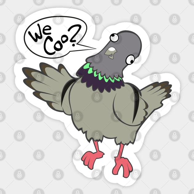 We Coo? Sticker by deancoledesign